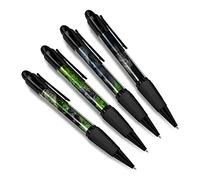 DV DESIGN Set of 4 Gorilla Black Ballpoint Pens - Monkey Animal Nature Wildlife Wild Travel Portrait Boys Girls Men Women Theme Pen #79450