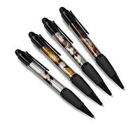 DV DESIGN Set of 4 Guinea Pig Black Ballpoint Pens - Cute Pets Animal Fluffy Theme Gift