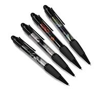 DV DESIGN Set of 4 Horse Black Ballpoint Pens - Equestrian Riding Pony Animal Theme Gift