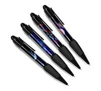 DV DESIGN Set of 4 Jellyfish Black Ballpoint Pens - Sea Ocean Animal Nature Wildlife Wild Travel Portrait Boys Girls Men Women Theme Pen #79455