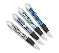 DV DESIGN Set of 4 Orca Whale White Ballpoint Pens - Animal Sea Creature Scuba Themed Boys Girls Men Women Pen #79591