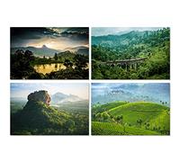 DV DESIGN Set of 4 Prints - 6 x 4 - Sri Lanka Landscape Travel Holiday Poster Photo 15x10cm Gift