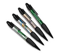 DV DESIGN Set of 4 Saudi Arabia Black Ballpoint Pens - Arabian Flag City Map Country Holiday Travel Friends Boys Girls Men Women Theme Pen #79545