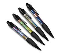 DV DESIGN Set of 4 Serbia Black Ballpoint Pens - Serbian Flag City Map Country Holiday Travel Friends Boys Girls Men Women Theme Pen #79533
