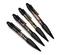 DV DESIGN Set of 4 Wine Black Ballpoint Pens - Tasting Alcohol Cheese Crackers Barrel Red White Boys Girls Men Women Theme Pen #79393