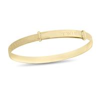 DV DOLCE VALENTINA Childrens 9ct Real Gold Baby Bangle - Perfect for Boys and Girls, Ideal for Christening, Baptism, or Birthday from Grannie or Mum