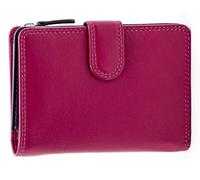 DV Gianni Conti Medium Italian Leather Nine Card Two Note Sectioned RFID Blocking Womens Wallet Purse 1808205 (Pink & Purple)