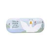 DV Hard Glasses Case with Cleaning Cloth - Assorted Designs - Claude Monet, Van Gogh, William Morris, Lisa Parker, Floral, Animal & Mystical Prints - Protective Eyeglass Holder (Duck)