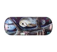 DV Hard Glasses Case with Cleaning Cloth - Assorted Designs including Van Gogh, William Morris, Lisa Parker, Floral, Animal & Mystical Prints - Protective Eyeglass Holder for Men & Women