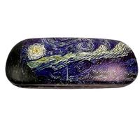 DV Hard Shell Artists Design PU Glasses Case, Travel Portable Eyeglass Case For Men Women Girl Boy Study Work With Cleaning Cloth (The Starry Night)