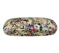 DV Hard Shell William Morris, William Kilburn, Monet, Bees, Butterflies, Poppies, Flowers PU Glasses Protection - Travel Essentials and Accessories - 16.25cm x 6cm x 4cm (Kilburn Cream)