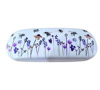 DV Hard Shell William Morris, William Kilburn, Monet, Bees, Butterflies, Poppies, Flowers PU Glasses Protection - Travel Essentials and Accessories - 16.25cm x 6cm x 4cm (Bees & Flowers)