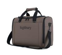 DV Highbury Cabin Bag 40x30x20 Underseat Travel Bag - Flight Approved Carry On Backpack with Trolley Sleeve, Lightweight Weekender with Organised Compartments (Brown)