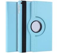 (DV) iPad 9.7inch 360° Rotating Case Cover For Apple iPad 9.7" Air1/ Air 2 & 5th Gen 2017-6th Gen 2018 Smart PU Leather Cover Auto Wake/Sleep (Sky Blue)
