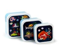 DV Lunch Box Set, 3 Containers, 3 Pack, Animal Print (Marine Kingdom)