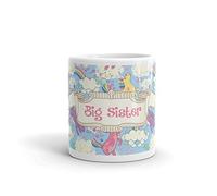 DV Mugs Ltd Big Sister Pretty Unicorn Mug - Gift Daughter Sibling Girls #8172