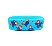 DV Paddington Bear Glasses Case - Hard Shell Protective Eyeglass Case with Microfiber Cleaning Cloth - Kids & Adults - Official Licensed Design, Yellow Or Blue - 16x6x5cm (Blue)