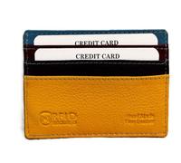 DV Rowallan of Scotland RFID Protection Small Rainbow 6 Slot Leather Credit Card Holder