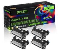 DV1270 Compatible for Kyocera Developer Units with Chip ECOSYS MA3500wfx MA4000x MA4000wfx Printers (4 Pack Black)