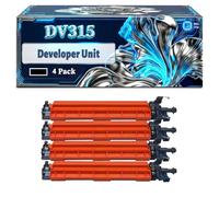 DV315 Developer Unit Compatible for Konica Minolta BizHub C250i C300i C360i Printers, With Chip Large Capacity 300000 Pages (4 Pack Black)