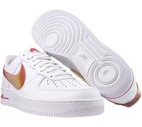 DV3505-100 Nike Air Force 1 07 Jumbo Swoosh - White Red Men's Sneakers