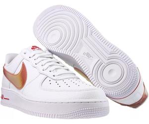 DV3505-100 Nike Air Force 1 07 Jumbo Swoosh - White Red Men's Sneakers