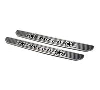 DV8 Offroad Door Sill Plates for 2018-2022 Wrangler JL and 2020-2022 Gladiator JT | Front Pair | Embossed with Since 1941" | Billet Aluminum Construction