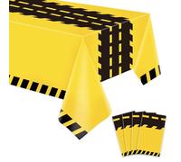 Dvaorc 4 Pack Construction Party Tablecloths Rectangle Construction Table Covers Dump Truck Birthday Table Cloth for Kids Boys Birthday Construction Birthday Party Supplies 51 x 86 Inch