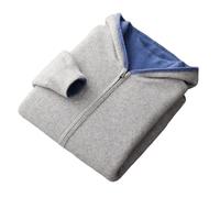 Dvbfufv Men's Winter Cashmere Sweater Double-Sided Cardigan Zipper Thickened Casual Cashmere Knitted Hooded Coat