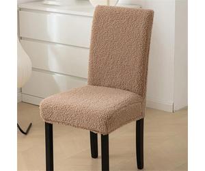 Dvbfufv Thickened Lamb Wool Chair Cover Winter Universal Dining Slipcovers Breathable Home Wedding Hotel Banque Chairs Covers