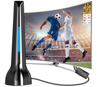 DVBT2 Antenna, Indoor Antenna DVB-T & DVB-T2 Antennas with Amplifier, Long Range and 360° Reception, Indoor Antenna for TVs with Strong Magnetic Base, Suitable for 4K 1080p & All TV-3M Cables