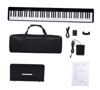 DVCSDE 88 Key Foldable Piano Portable Electronic Piano Adult Beginner Practice Keyboard(Black)