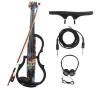 DVCSDE Violin Starter Kit Head -free Electro -sound Violin Carbon Fiber Static Jet Beginner Adult Electronic Violin(H)