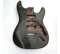 DVCSDE Wood Guitar Body Transparent Gray Mahogany Body With Large Flower Veneer For ST Electric Guitar