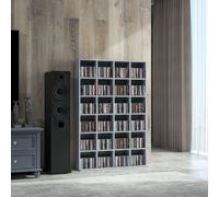 HOMCOM DVD CD Media Storage Rack, Video Display Unit, 89 x 130.5 cm, Grey