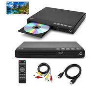 DVD/CD Player for TV, All Region Free HDMI DVD Player with HDMI/AV Output USB Input Remote Control, Supports MP3/MP4/AVI Formats, Multi Region DVD Player for Home Use