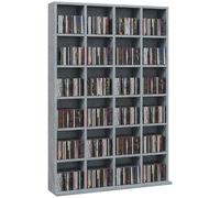 DVD Media Storage 130cm CD Rack Bookcase Display Shelf Cabinet Organizer Grey