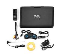 DVD Player, 13.9inch HD TV Portable DVD Player with LCD HD Swivel Screen FM Radio Built-in Rechargeable Battery Support SD card USB CD DVD