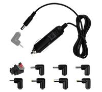 DVD Player Car Charger with 8Pcs Multiple Connectors Cigarette Lighter Adapter Cable 1.6m DC 12V 2A Universal Power LED Indicator Portable for GPS Navigatio Bluetooth Speakers Waterproof
