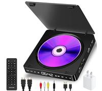 DVD Player, DVD Players for TV, All Region Free Compact DVD Player, Microphone Jack,Supports USB Playback, NTSC/PAL DVD Players with HDMI & RCA Cables