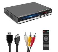 DVD Player for Home Use, Region Free 1080p DVD Player with HDMI/AV Outputs, USB Port, and Microphone Port for TV - Supports PAL/NTSC, Remote Control Included