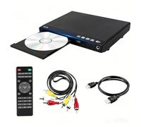 DVD Player for TV, 1080P DVD/CD Player with HDMI/AV Output, Multi Region DVD Player for Smart TV, USB Input Supports MP3/MP4/AVI Formats, Included Remote Control, Cables