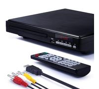 DVD Player for tv,1080P HD DVD Player for home All Region Free Compact Mini CD Player with USB 2.0 Port Remote Control HDMI&AVI Cable,Built-in PAL/NTSC System(Not for Bluray)