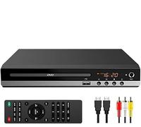DVD Player for TV Home CD Player with Remote 1080P HD Compact Player All Region Free HDMI and RCA Cables USB Input, Support Monitor and Projector, New & Old TVs