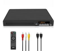 DVD Player for TV, Multi Region DVD Player HDMI, 1080P Upscaling, USB Input, Coaxial Output, HDMI/RCA Output, Breakpoint Memory, Built-in PAL/NTSC, All Region DVD CD Players (Blu-ray Not Supported)
