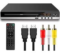 DVD Player for TV, USB Multifunction CD VCD Player with HDMI & AV Cable, 1080p Upscaling Full HD, Includes Remote Controller for Home Stereo System