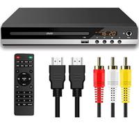 DVD Player for TV with HDMI Full HD 1080P USB Multifunction Player, CD Player for Home with Microphone Jack, USB Port, AV and HDMI Port