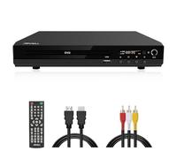 DVD Player with SCART, Region Free DVD Player for TV, CD Player with HDMI/AV Output & USB Input, Plays All Regions & Formats, Metal Body, Built-in PAL NTSC, 1080P HD for Home (Black SCART, Model-170)