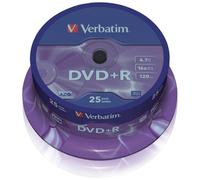 Verbatim 43500 4.7GB 16x DVD+R Matt Silver - 25pk Spindle 43500