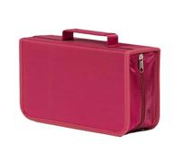 DVD Storage Bag 128 Capacity DVD Cases Organizer - Portable CD Wallet for Home Travel Plastic Protective Carrying Binder(Red)